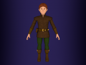 fantasy medieval rigged young male 3 Modelo 3D