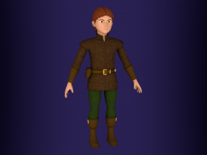 fantasy medieval rigged young male 3 Modelo 3D