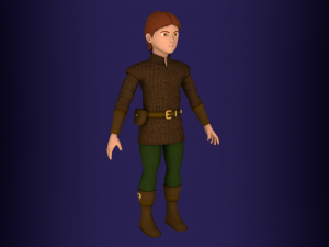 fantasy medieval rigged young male 3 Modelo 3D