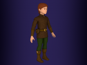 fantasy medieval rigged young male 3 Modelo 3D