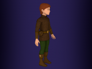 fantasy medieval rigged young male 3 Modelo 3D