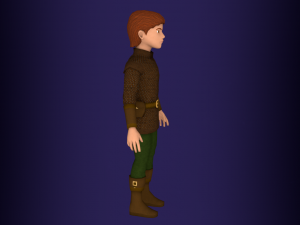 fantasy medieval rigged young male 3 Modelo 3D