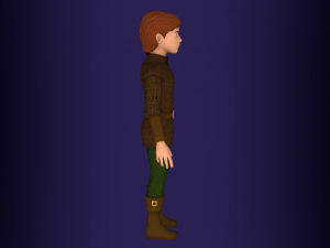 fantasy medieval rigged young male 3 Modelo 3D