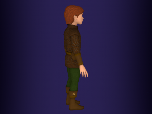 fantasy medieval rigged young male 3 Modelo 3D