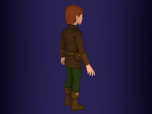 fantasy medieval rigged young male 3 Modelo 3D