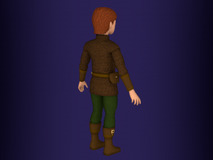 fantasy medieval rigged young male 3 Modelo 3D