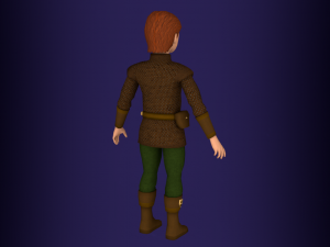 fantasy medieval rigged young male 3 Modelo 3D