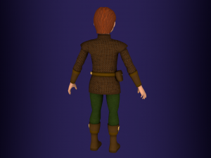 fantasy medieval rigged young male 3 Modelo 3D