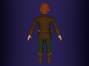 fantasy medieval rigged young male 3 Modelo 3D