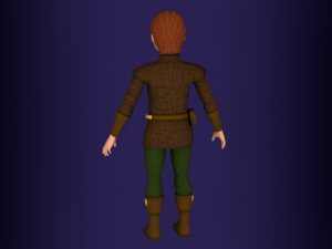 fantasy medieval rigged young male 3 Modelo 3D
