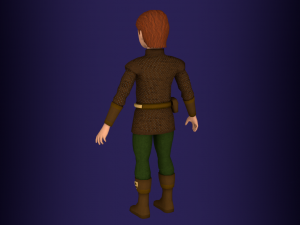 fantasy medieval rigged young male 3 Modelo 3D