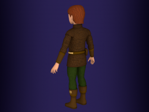 fantasy medieval rigged young male 3 Modelo 3D