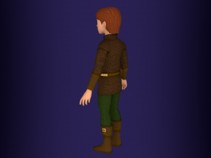 fantasy medieval rigged young male 3 Modelo 3D