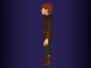fantasy medieval rigged young male 3 Modelo 3D