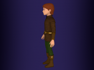 fantasy medieval rigged young male 3 Modelo 3D