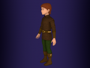 fantasy medieval rigged young male 3 Modelo 3D