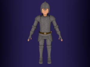 Fantasy medieval young male 4 3D Model
