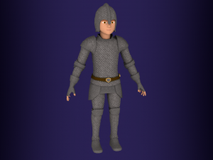 Fantasy medieval young male 4 3D Model