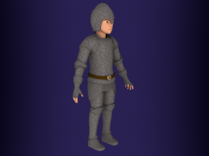 Fantasy medieval young male 4 3D Model