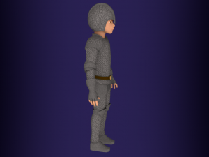 Fantasy medieval young male 4 3D Model