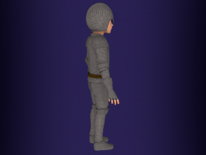 Fantasy medieval young male 4 3D Model
