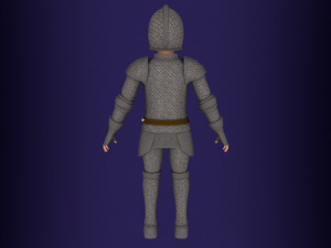 Fantasy medieval young male 4 3D Model