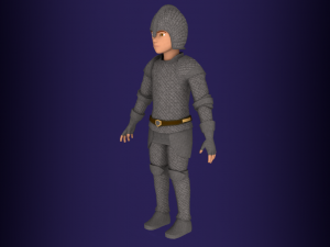 Fantasy medieval young male 4 3D Model