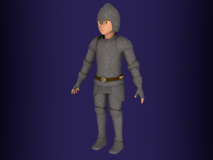 Fantasy medieval young male 4 3D Model