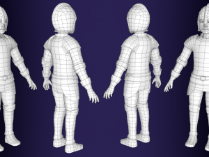 Fantasy medieval young male 4 3D Model