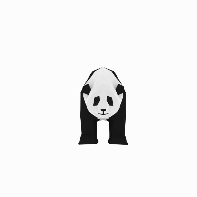 low-poly big panda Modelo 3D .c4d .max .obj .3ds .fbx .stl .blend 