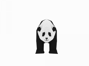 low-poly big panda 3D Модель
