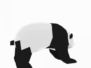 low-poly big panda Modelo 3D