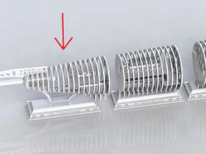 submarino viic montaje 1 m&aacute;quina y sala de torpedos de popa Modelo de impresión 3D