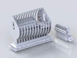 submarine viic assembly 2 engine room 3D Print Model