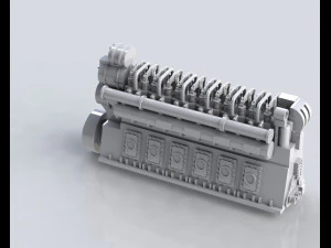 submarine viic assembly 2 engine room 3D Print Model