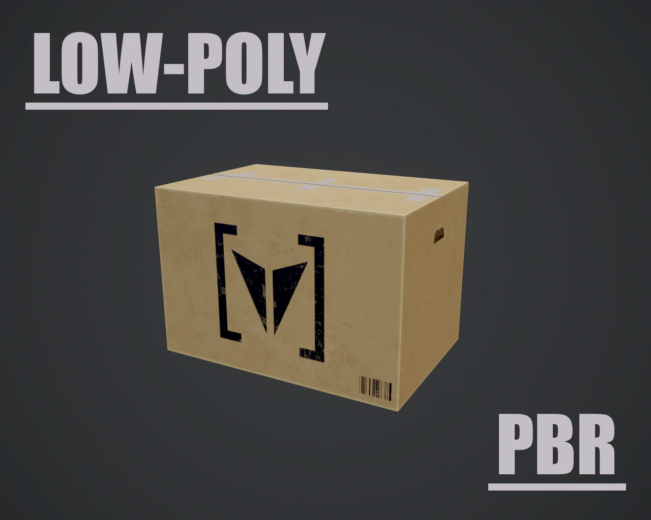 cardboard box gameready low-poly 3d 3D Model .c4d .max .obj .3ds .fbx .stl .blend 