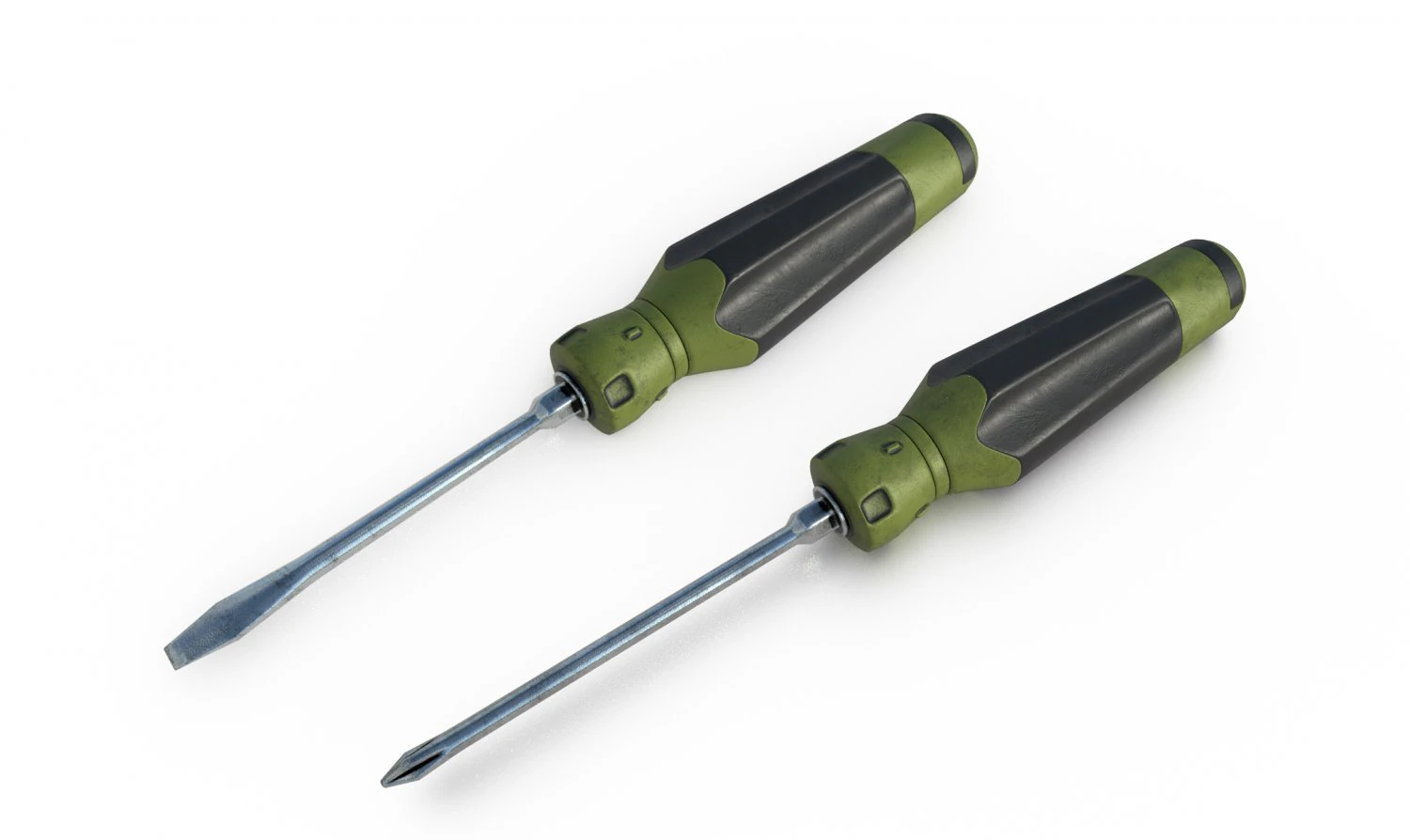 screwdriver - philips and straight 3D Model .c4d .max .obj .3ds .fbx .stl .blend 