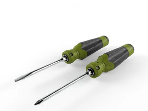 screwdriver - philips and straight 3D Model