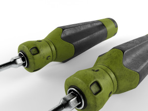 screwdriver - philips and straight 3D 模型