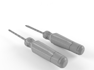 screwdriver - philips and straight 3D 模型