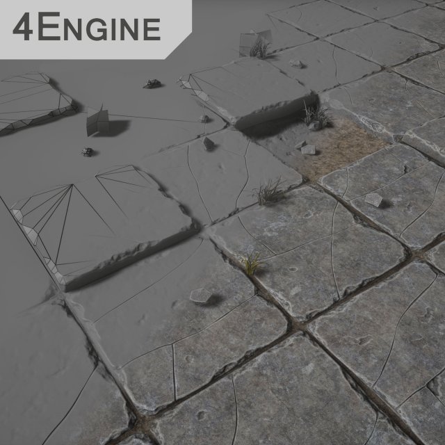 stone floor 3D 모델 .c4d .max .obj .3ds .fbx .stl .blend 