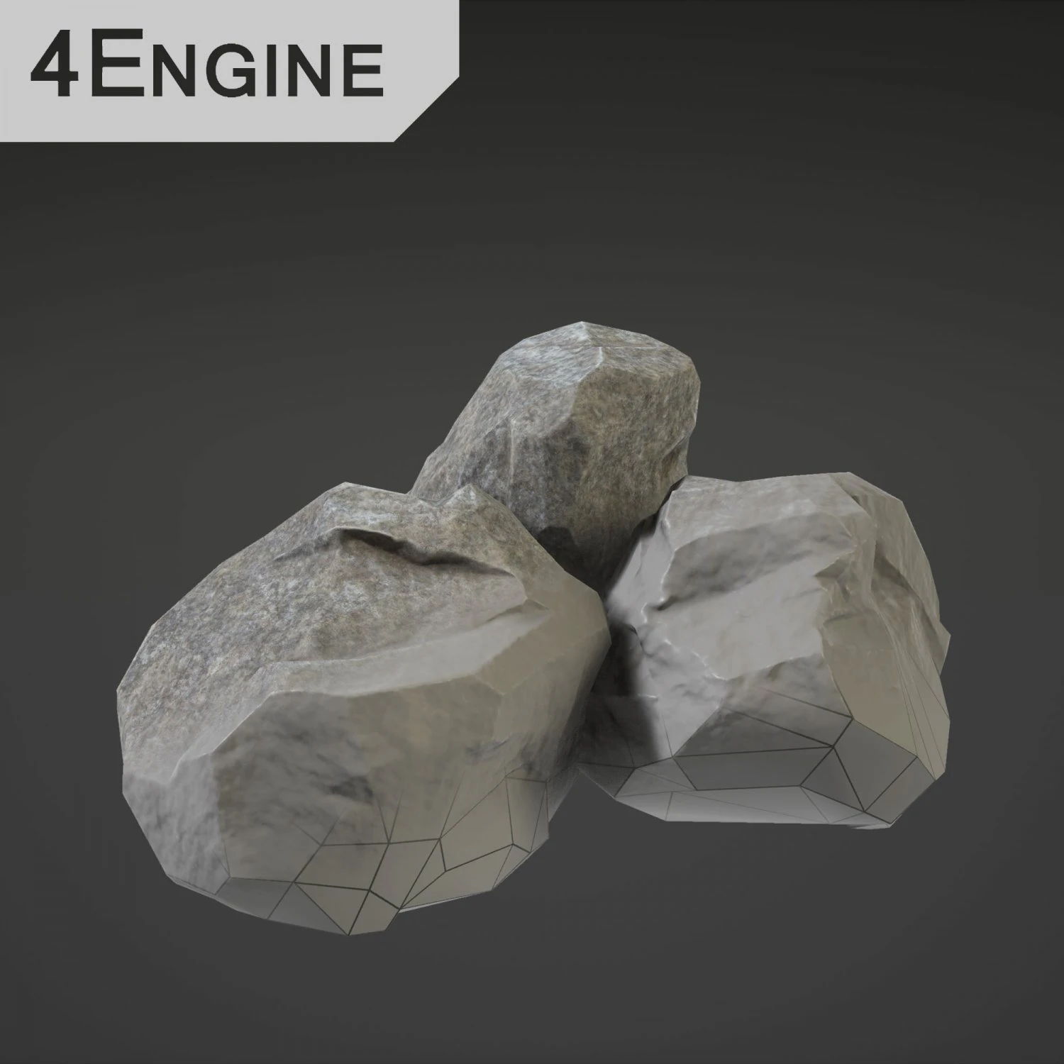 stone middle 3D Model .c4d .max .obj .3ds .fbx .stl .blend 