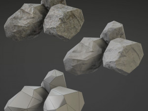 stone middle Model 3D