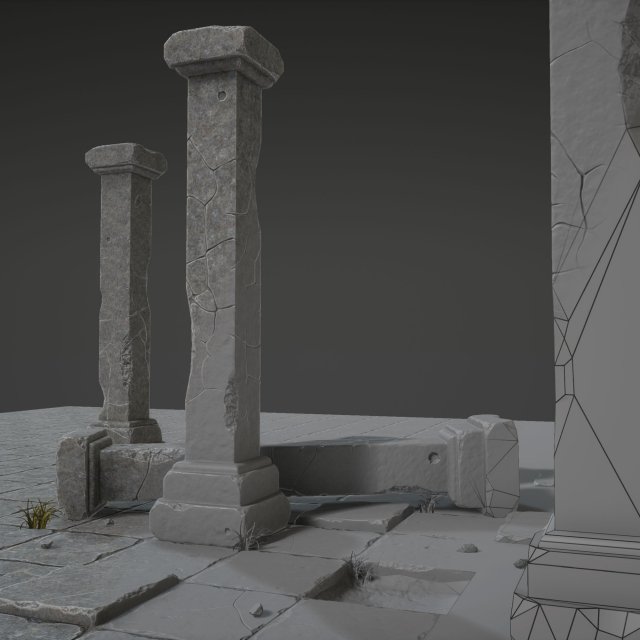 column set 3D Model .c4d .max .obj .3ds .fbx .stl .blend 