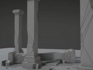 kumpulan kolom Model 3D