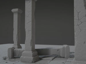 kumpulan kolom Model 3D