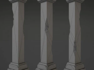 kumpulan kolom Model 3D