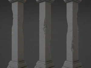 kumpulan kolom Model 3D