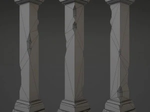 kumpulan kolom Model 3D