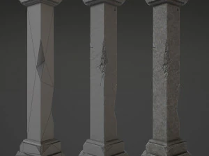 kumpulan kolom Model 3D